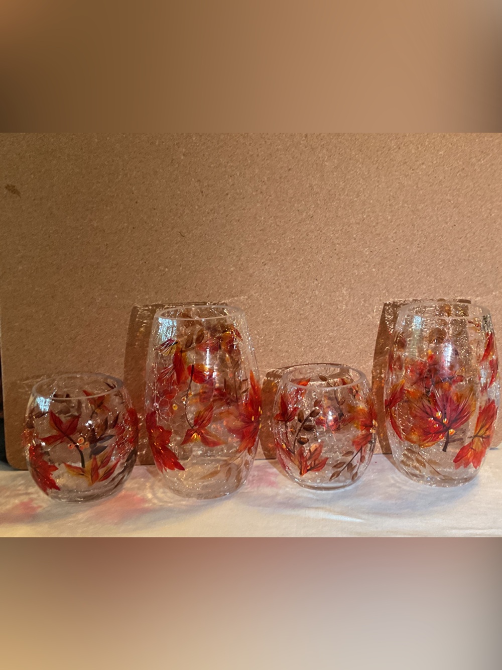 Yankee Candle Glass Votives Autumn Design